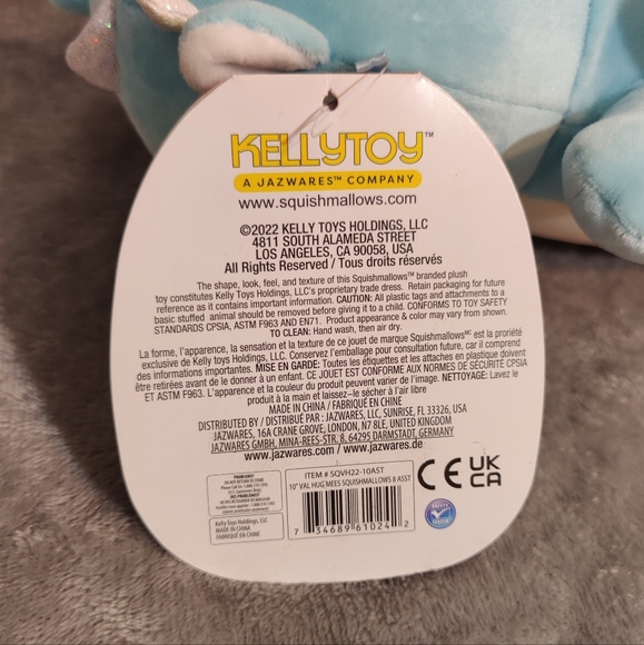 KELLYTOY SQUISHMALLOWS 2022 HUGMEES Miles The Dragon Plushie - Picture 7 of 11